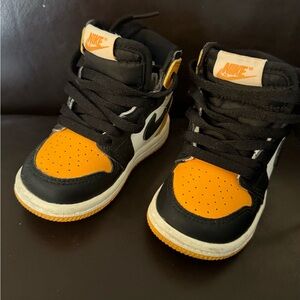 Nike Kids' Orange and Black Air Jordan Sneakers